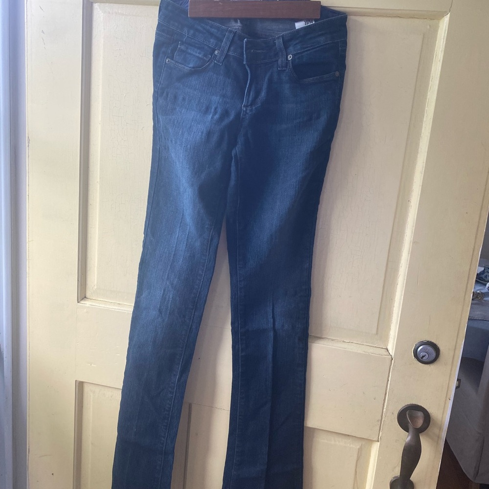 PAIGE Blue Flare Wide Leg Jeans